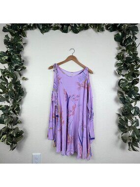 Free People Clear Skies Floral Printed Asymmetrical Tunic Dress Women’s Size S